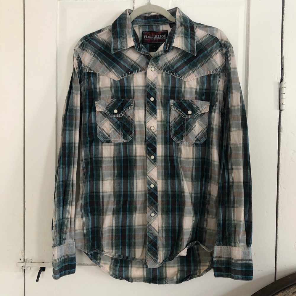 Rock & Roll Cowboy pearl snap shirt size medium